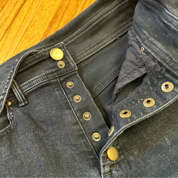 MOTHER Sz 26 The Swooner Exposed Snap Ankle Wrong Side Of The Tracks Black. - Picture 3 of 12